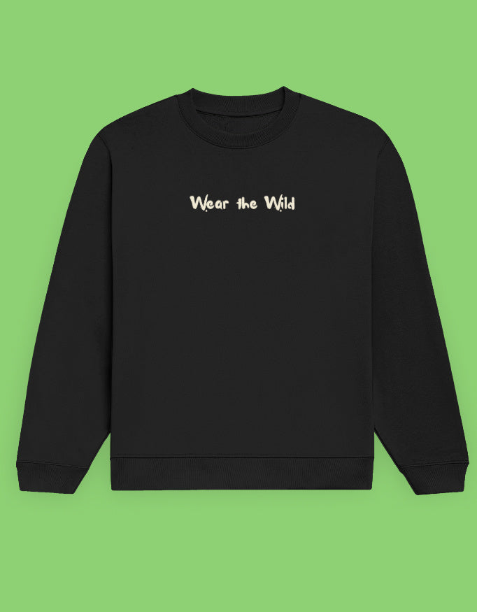 Black sweatshirt with bethecause logo
