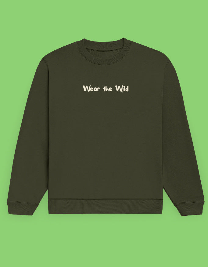 Black sweatshirt with Bethecause logo
