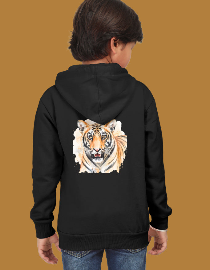 Back view of Tiger Cub - Kids Hoodie
