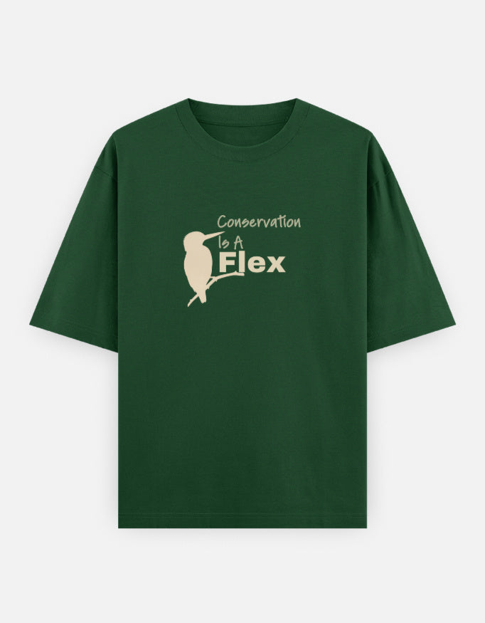 Conservation is a flex - Unisex Oversized Classic T-Shirt (Dark)
