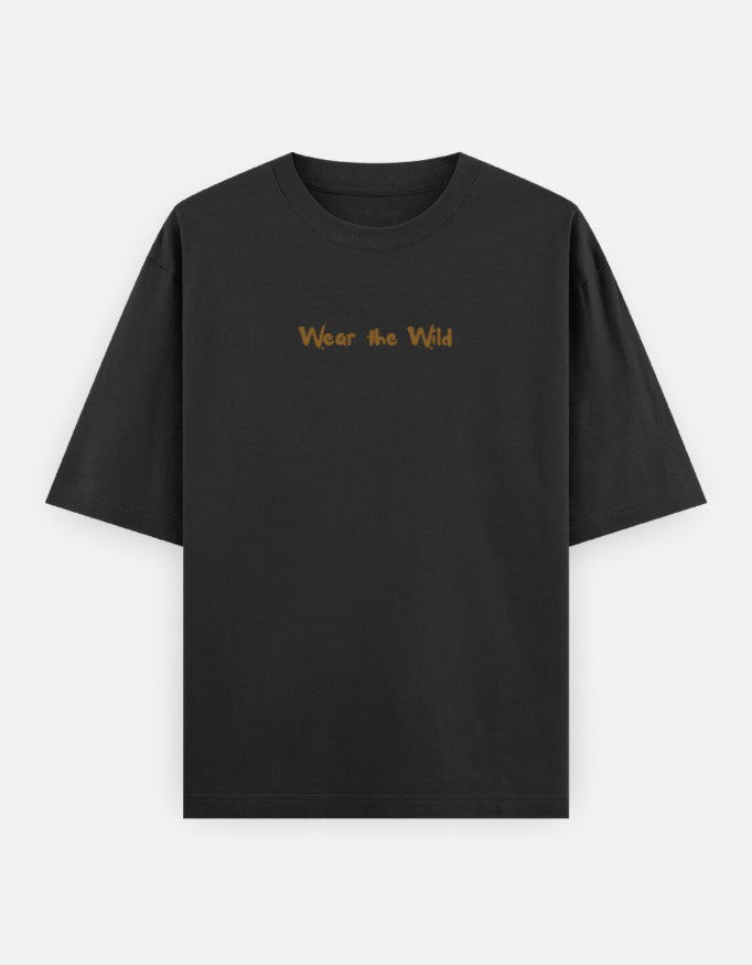 Front view of Elephant tusker (BG) - Unisex Oversized Classic T-Shirt