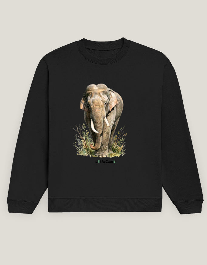 Front view of Elephant tusker - Unisex Sweatshirt