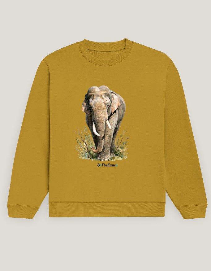 Front view of Elephant tusker - Unisex Sweatshirt