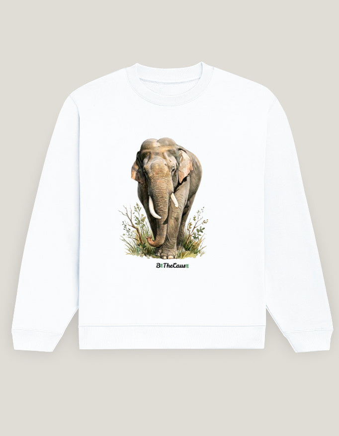 Front view of Elephant tusker - Unisex Sweatshirt