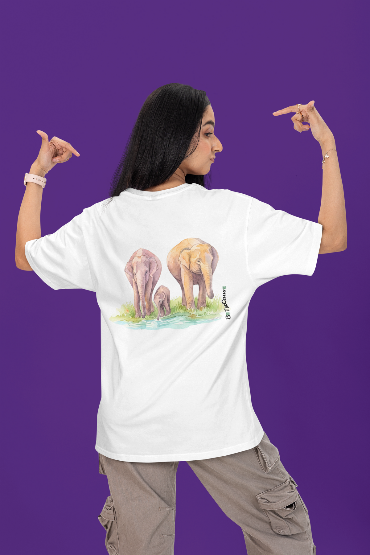 Elephant family - Unisex Oversized Classic T-Shirt