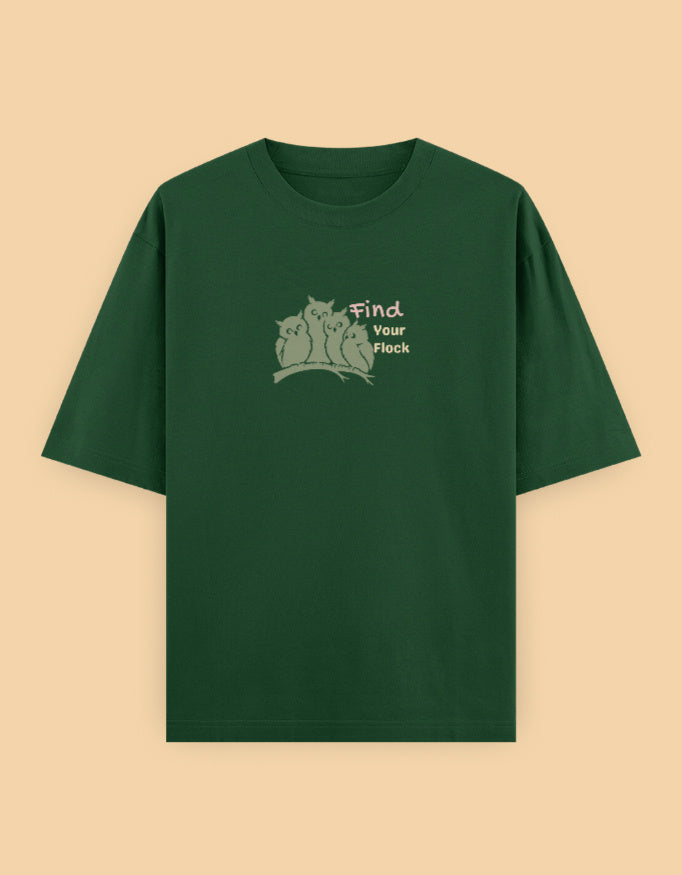 Find Your Flock - Unisex Oversized Classic T-Shirt (Dark)