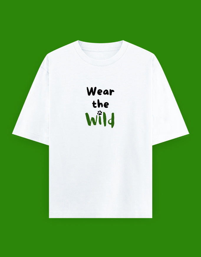 Wear the Wild (Paws) - Unisex Oversized Classic T-Shirt (Light)