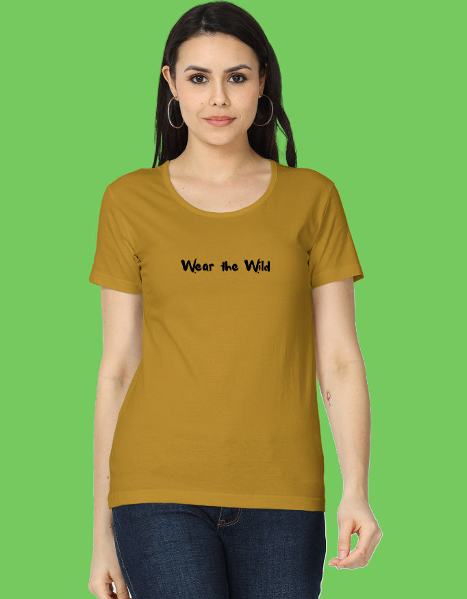 Front view of Malabar Pied Hornbill "Planting tomo's forest" - Women's Classic T-Shirt