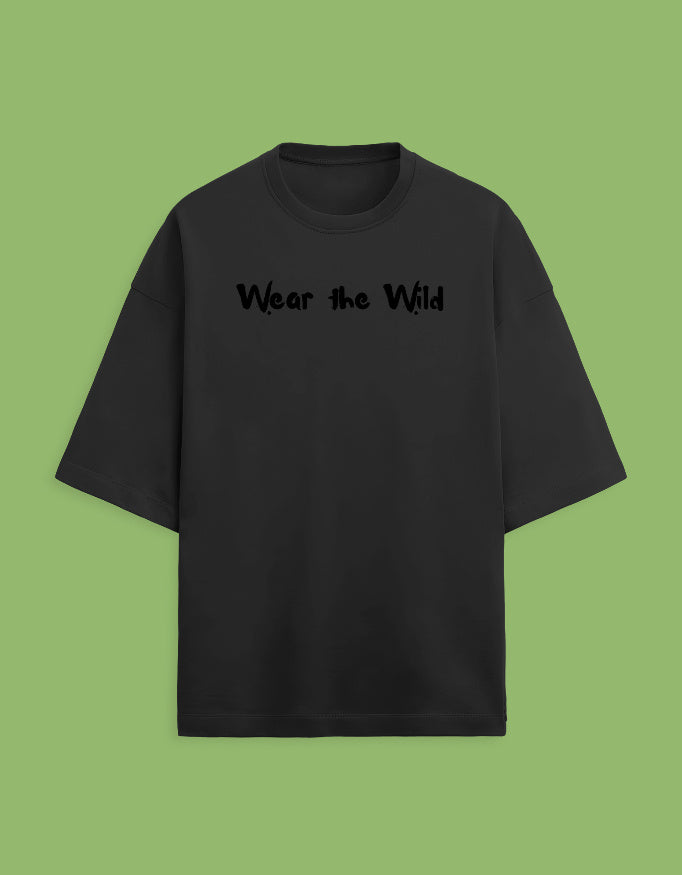 Black tshirt with Wear the Wild tagline