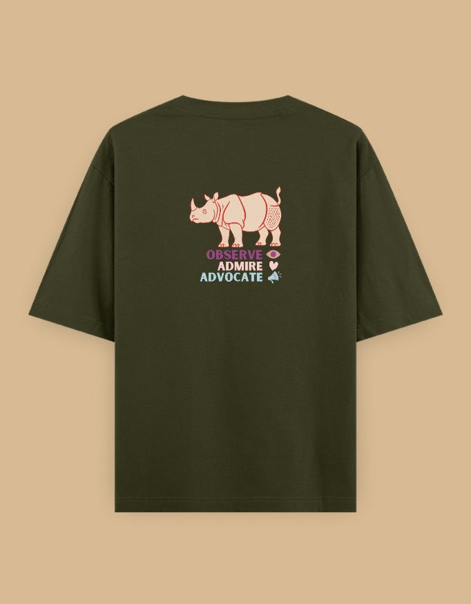 Observe Admire Advocate - Unisex Oversized Classic T-Shirt (Dark)