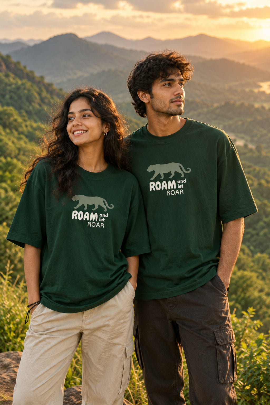 Roam and let roar - Unisex Oversized Classic T-Shirt (Dark)