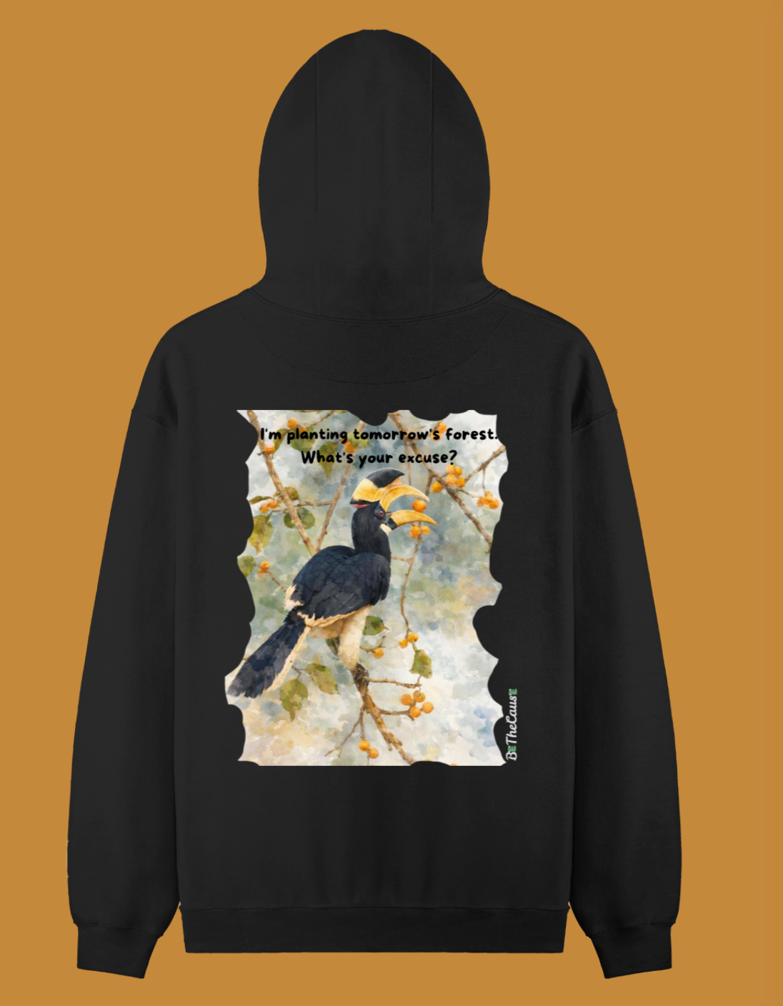 Malabar Pied Hornbill - Unisex Pullover Hoodie (Dark)