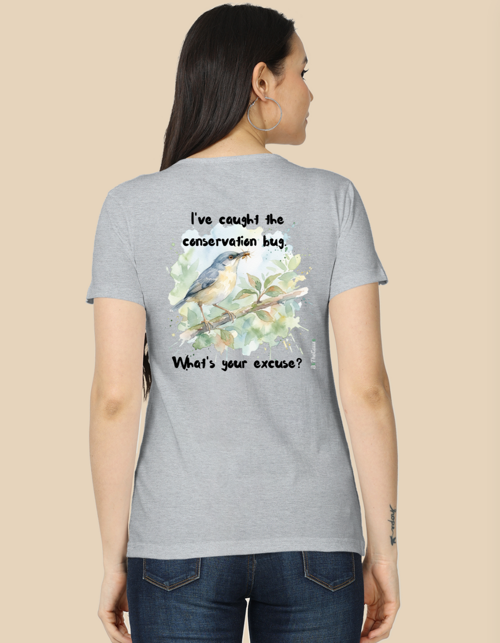 The Ashy Prinia "Conservation Bug" - Women's Classic T-Shirt