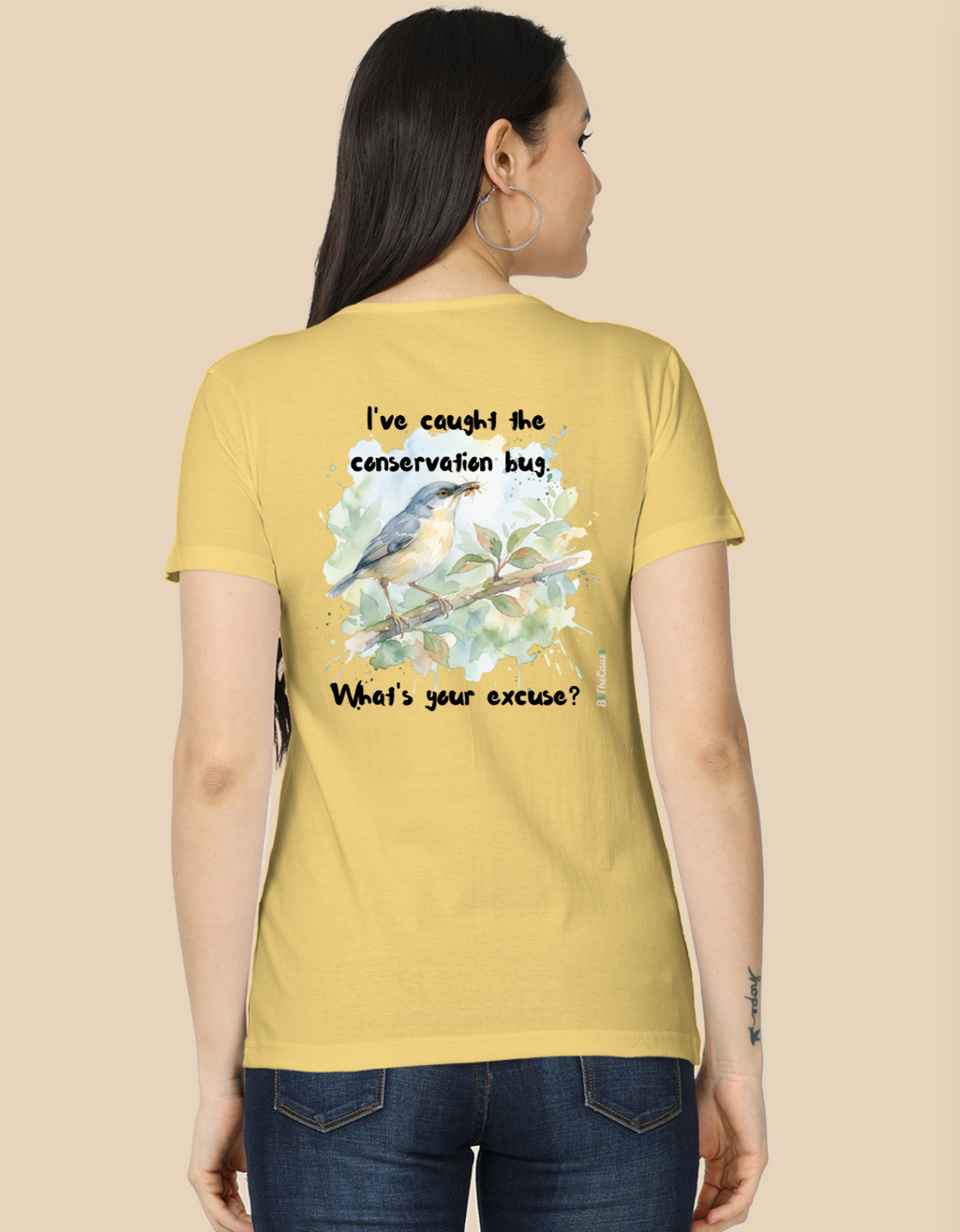The Ashy Prinia "Conservation Bug" - Women's Classic T-Shirt