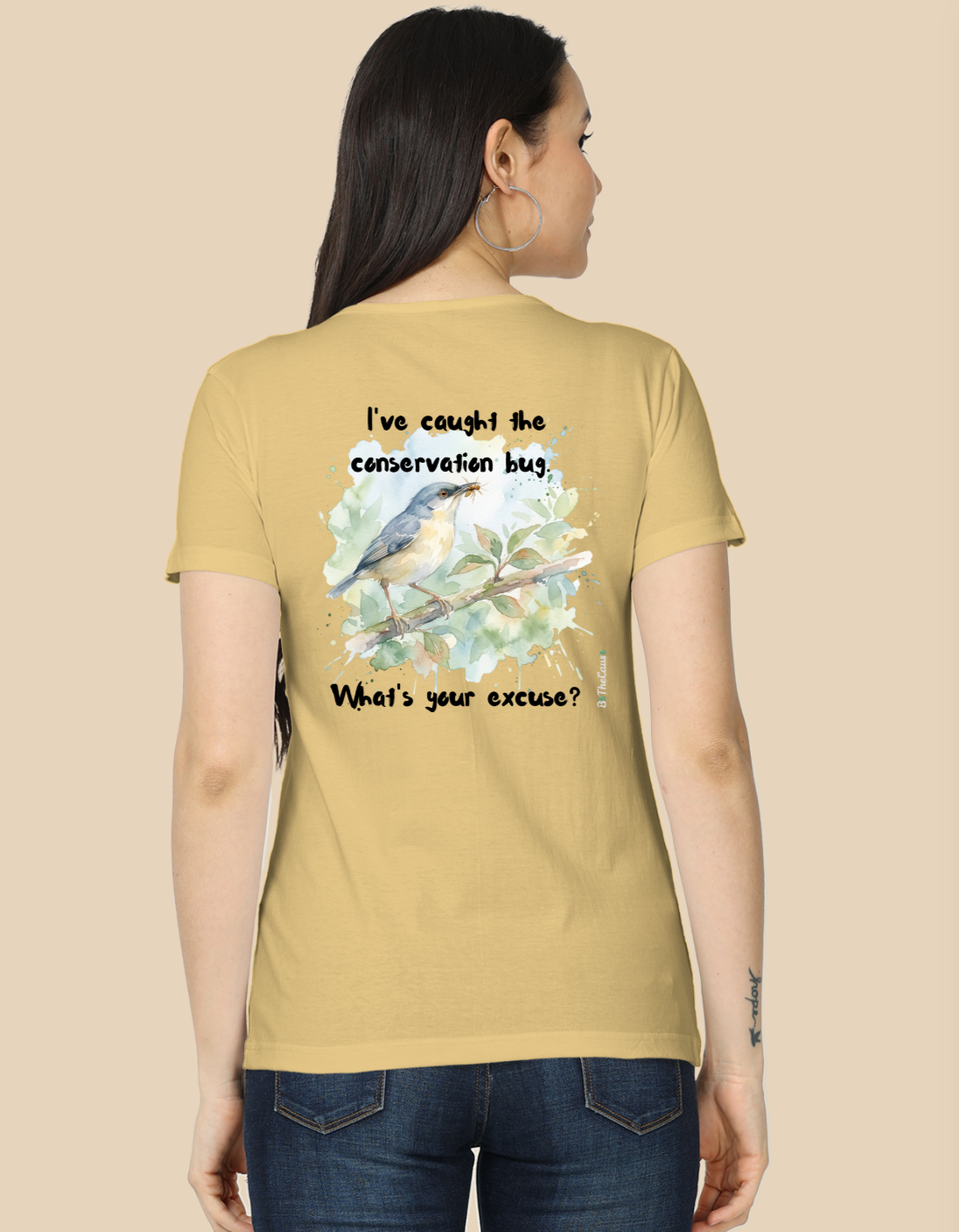 The Ashy Prinia "Conservation Bug" - Women's Classic T-Shirt