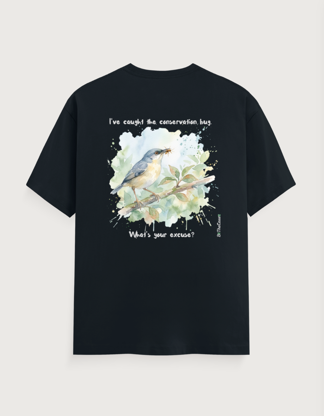 The Ashy Prinia "Conservation Bug" - Mens Classic Crew T-Shirt