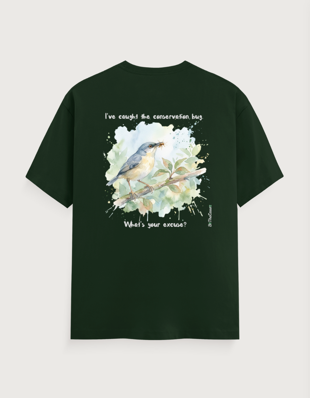 The Ashy Prinia "Conservation Bug" - Mens Classic Crew T-Shirt
