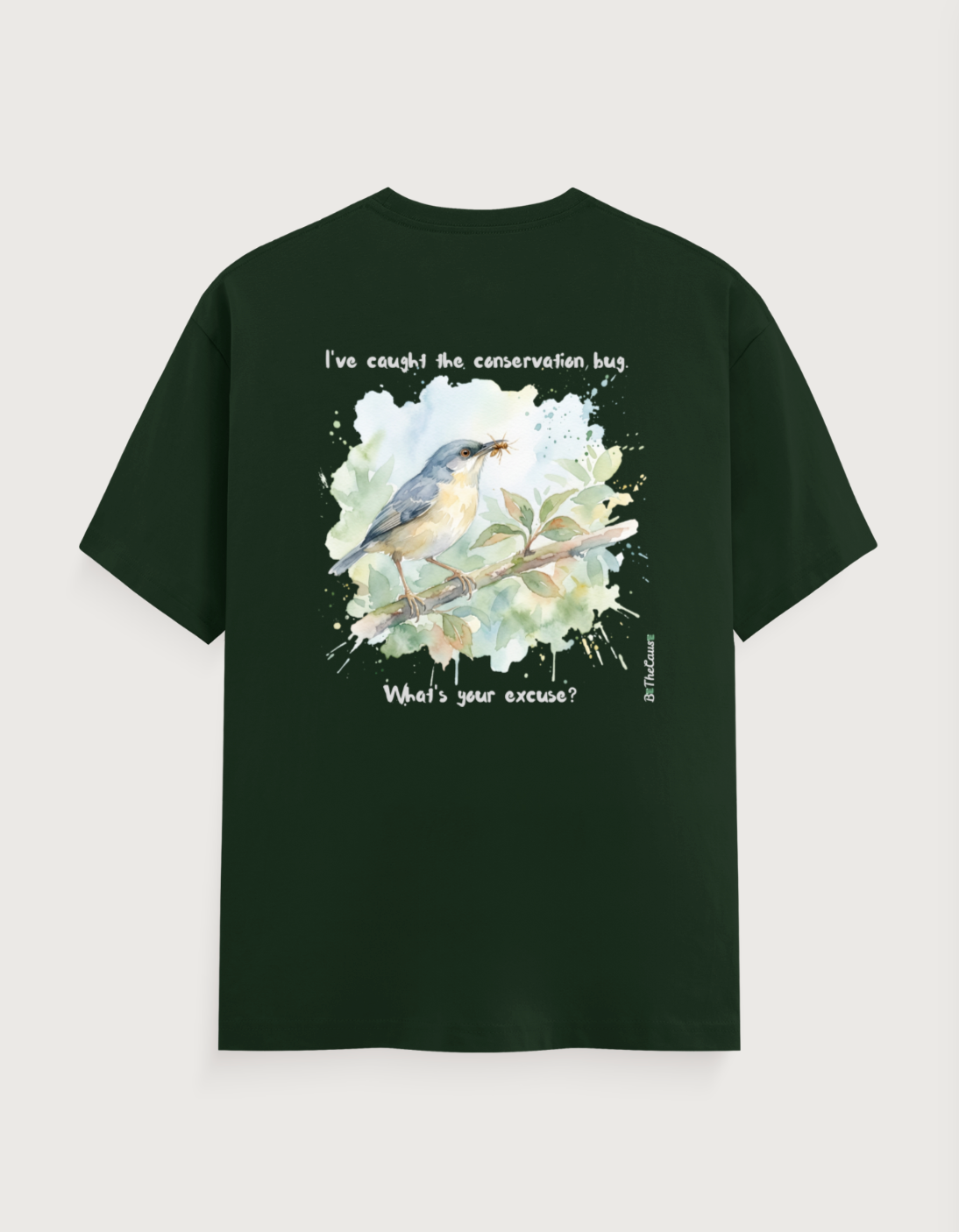 The Ashy Prinia "Conservation Bug" - Mens Classic Crew T-Shirt