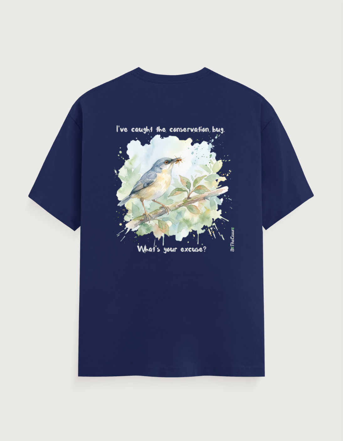 The Ashy Prinia "Conservation Bug" - Mens Classic Crew T-Shirt