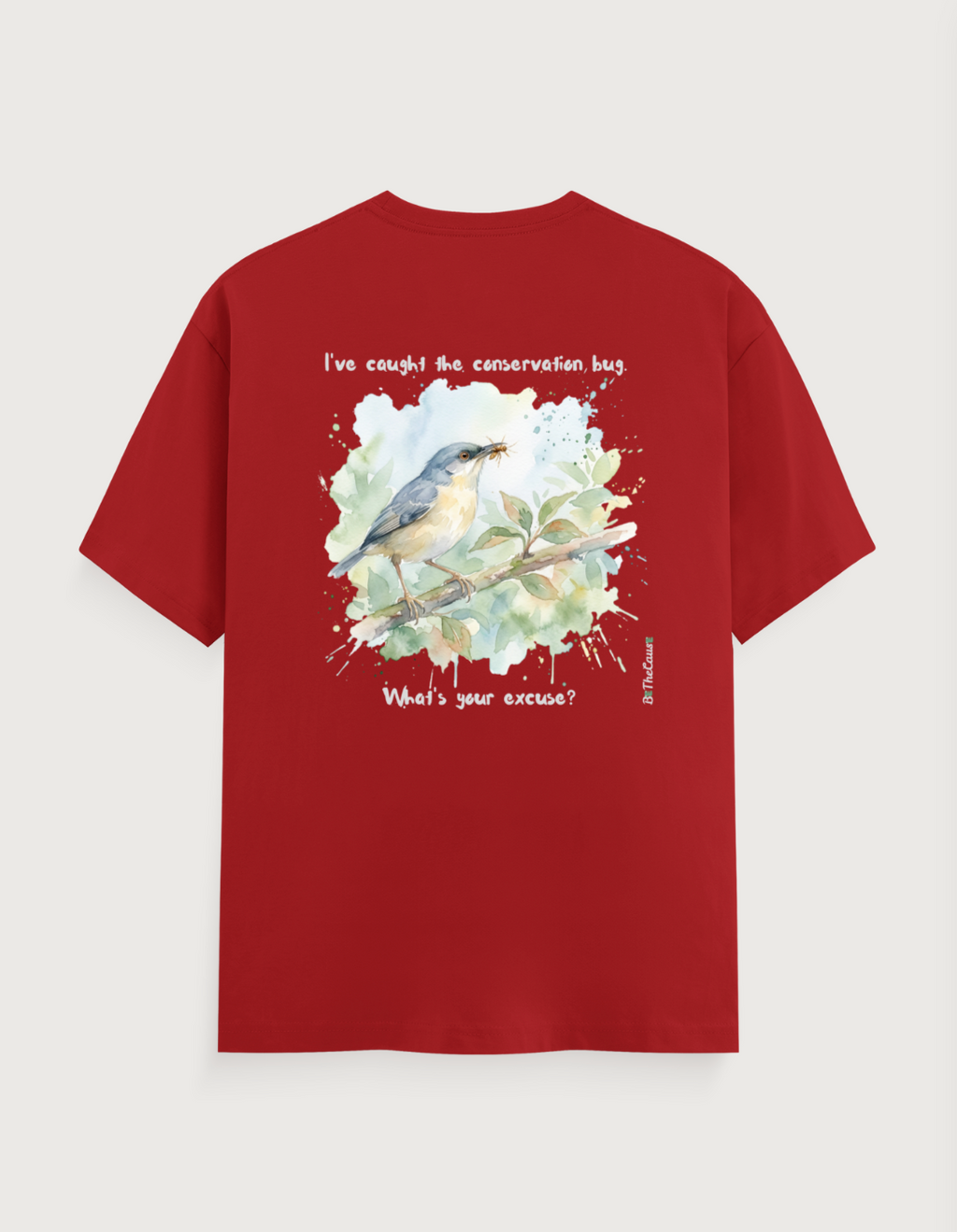 The Ashy Prinia "Conservation Bug" - Mens Classic Crew T-Shirt