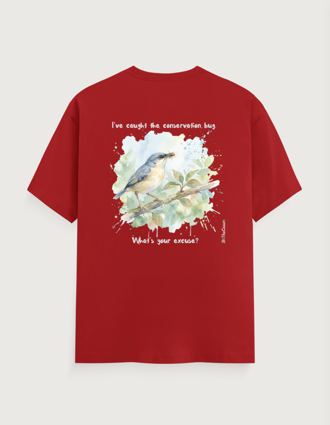 The Ashy Prinia "Conservation Bug" - Mens Classic Crew T-Shirt