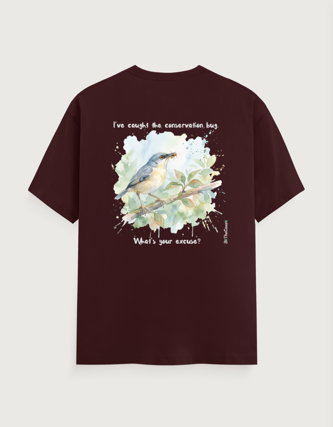 The Ashy Prinia "Conservation Bug" - Mens Classic Crew T-Shirt