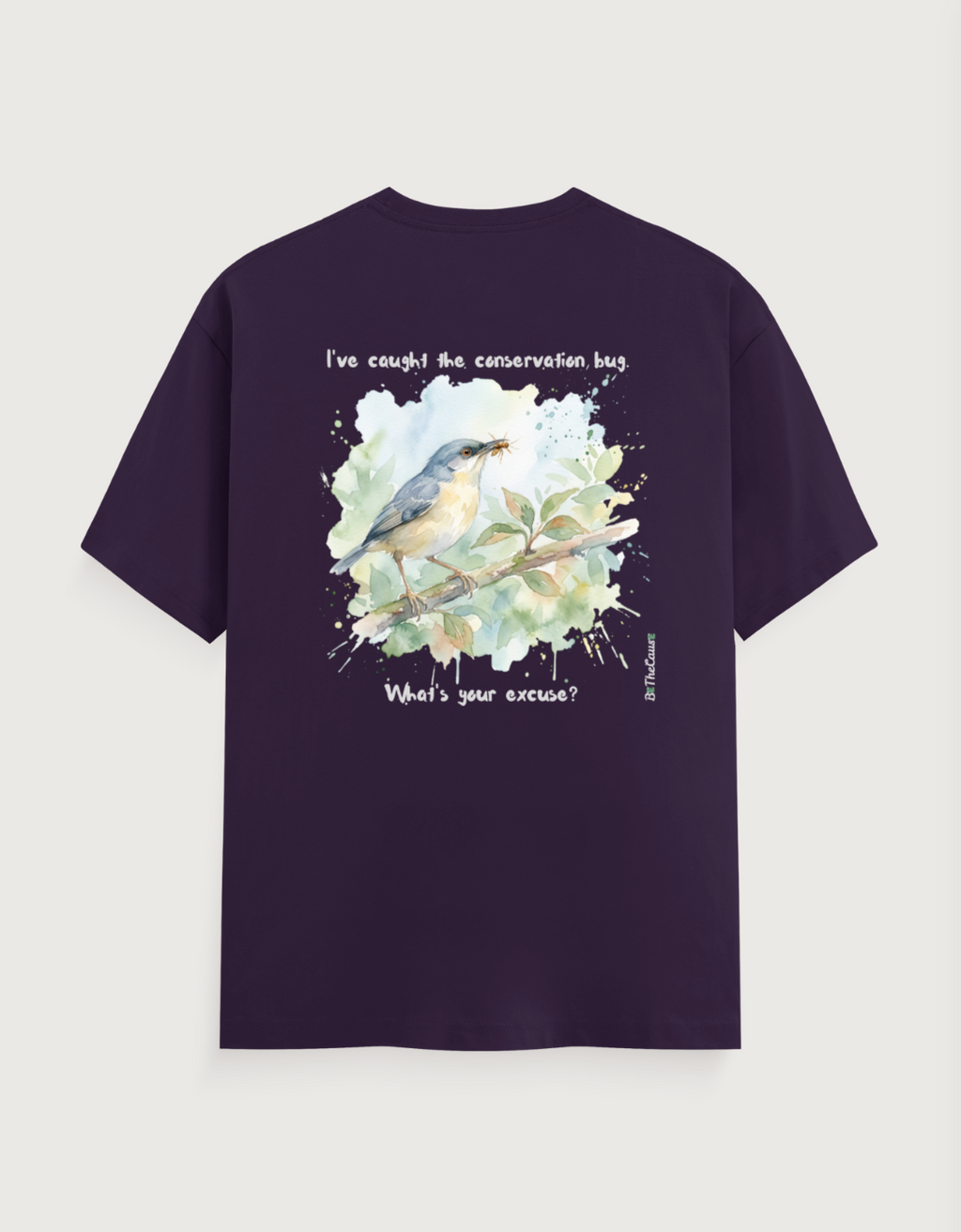 The Ashy Prinia "Conservation Bug" - Mens Classic Crew T-Shirt