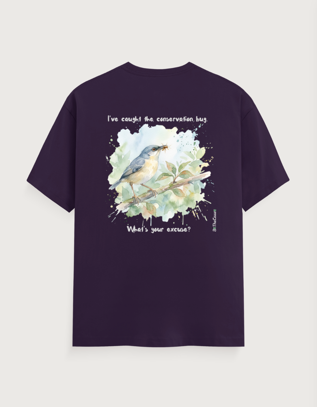 The Ashy Prinia "Conservation Bug" - Mens Classic Crew T-Shirt