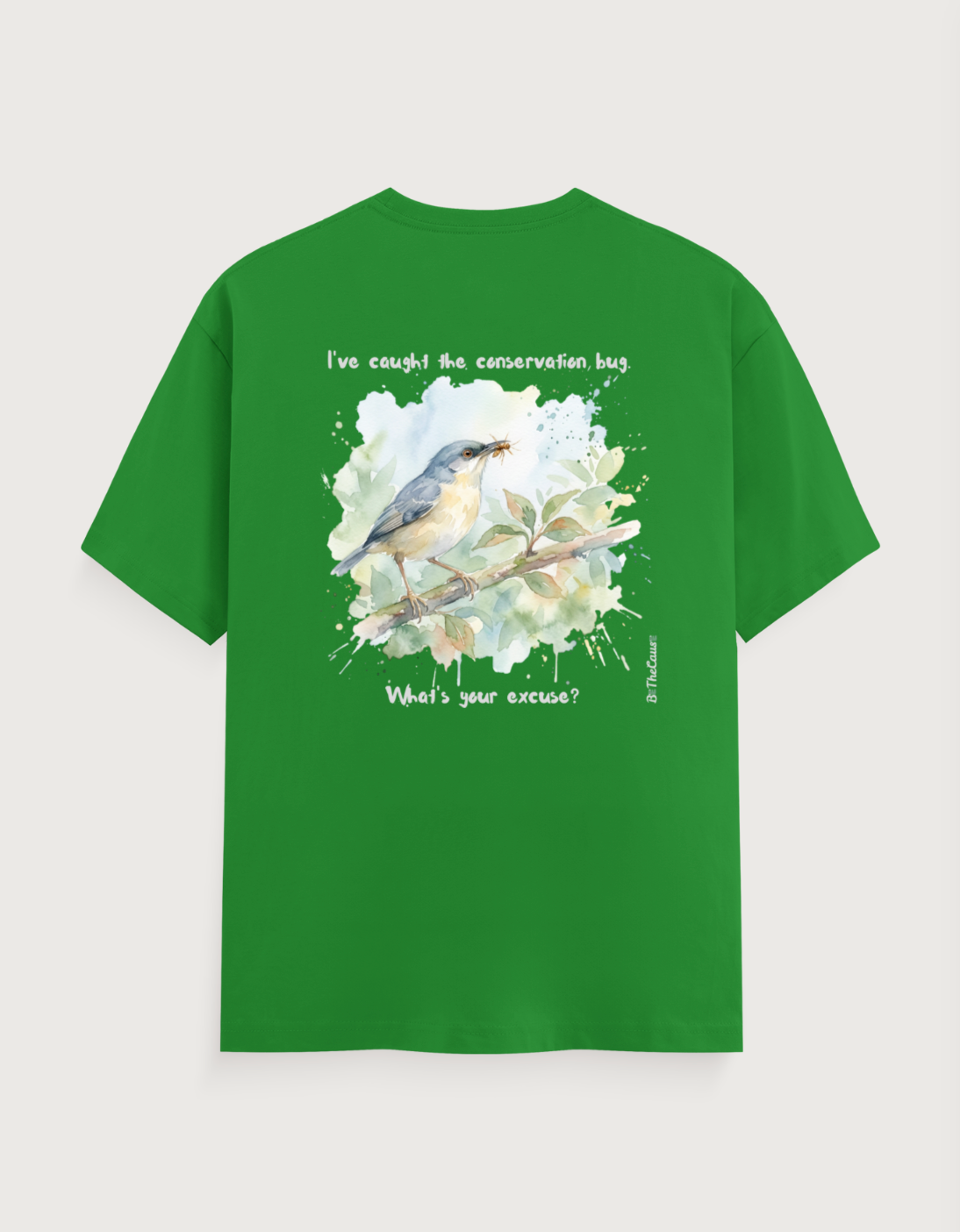 The Ashy Prinia "Conservation Bug" - Mens Classic Crew T-Shirt