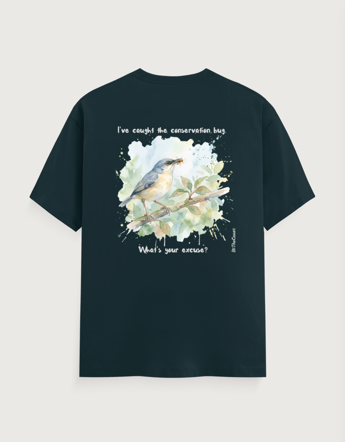 The Ashy Prinia "Conservation Bug" - Mens Classic Crew T-Shirt