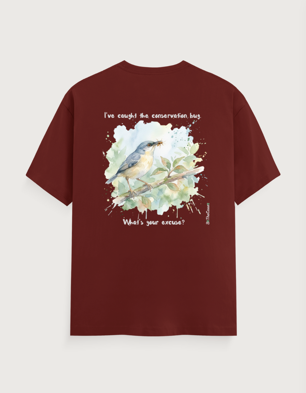 The Ashy Prinia "Conservation Bug" - Mens Classic Crew T-Shirt