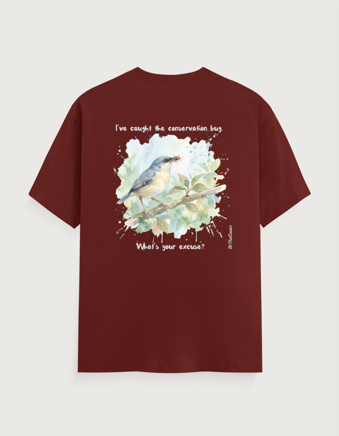 The Ashy Prinia "Conservation Bug" - Mens Classic Crew T-Shirt