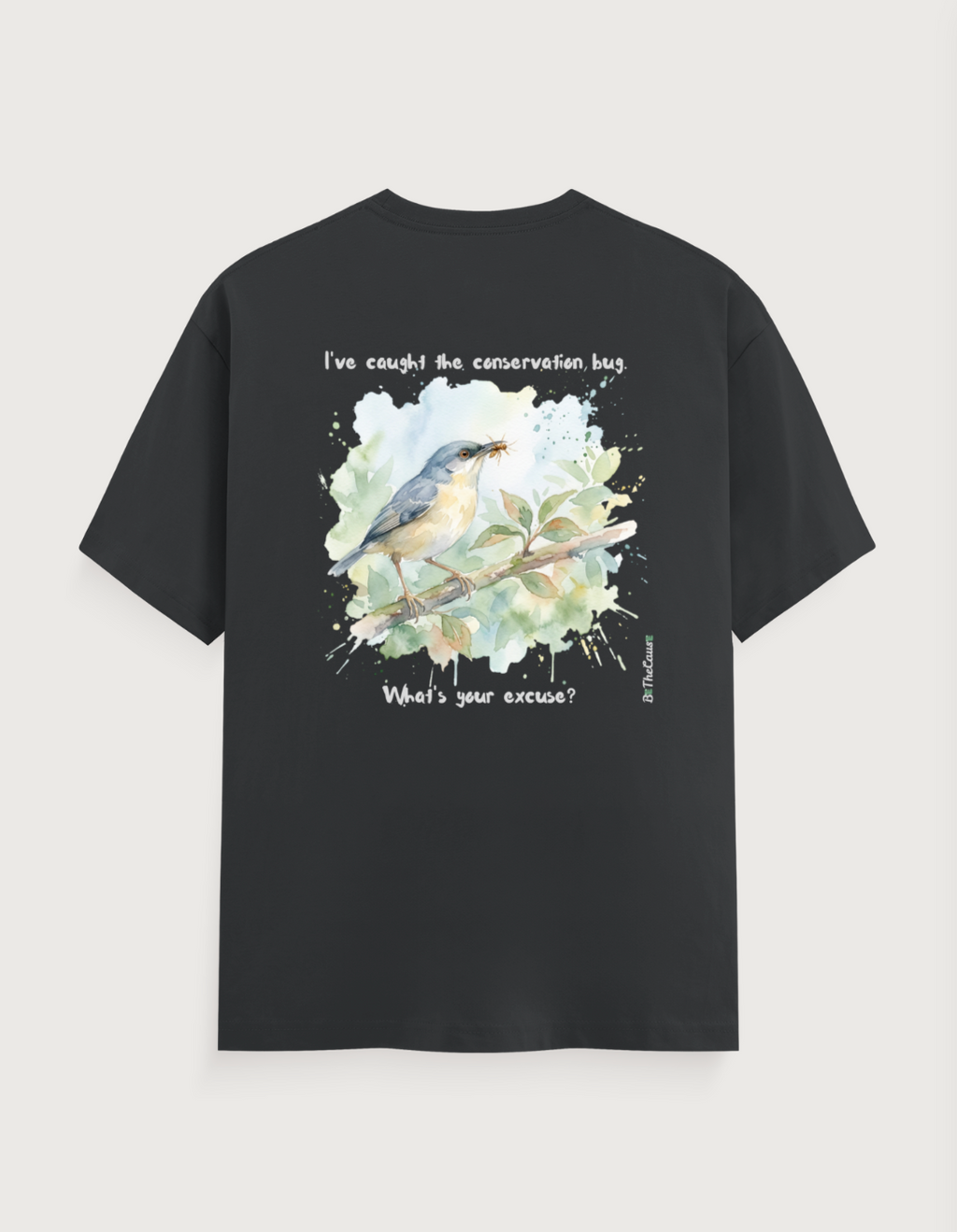 The Ashy Prinia "Conservation Bug" - Mens Classic Crew T-Shirt