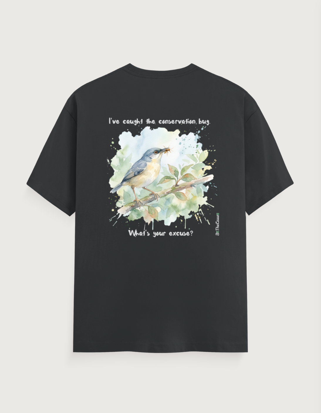 The Ashy Prinia "Conservation Bug" - Mens Classic Crew T-Shirt