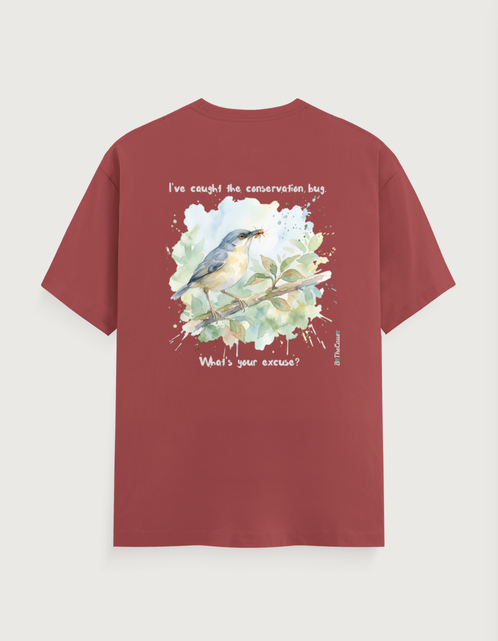 The Ashy Prinia "Conservation Bug" - Mens Classic Crew T-Shirt