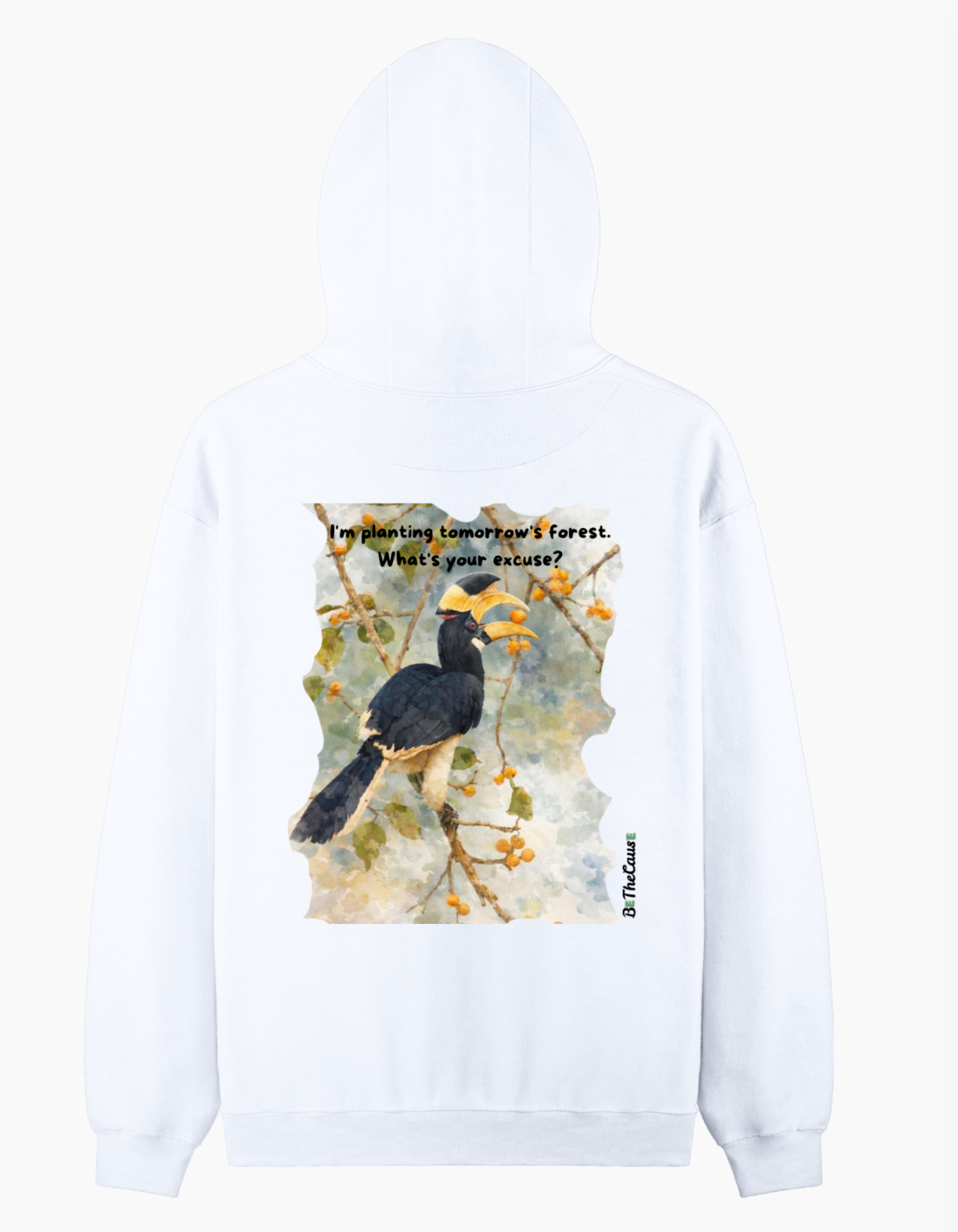 Malabar Pied Hornbill - Unisex Pullover Hoodie (Light)