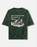 Wallowing Rhino - Unisex Acid Washed Oversized Tee