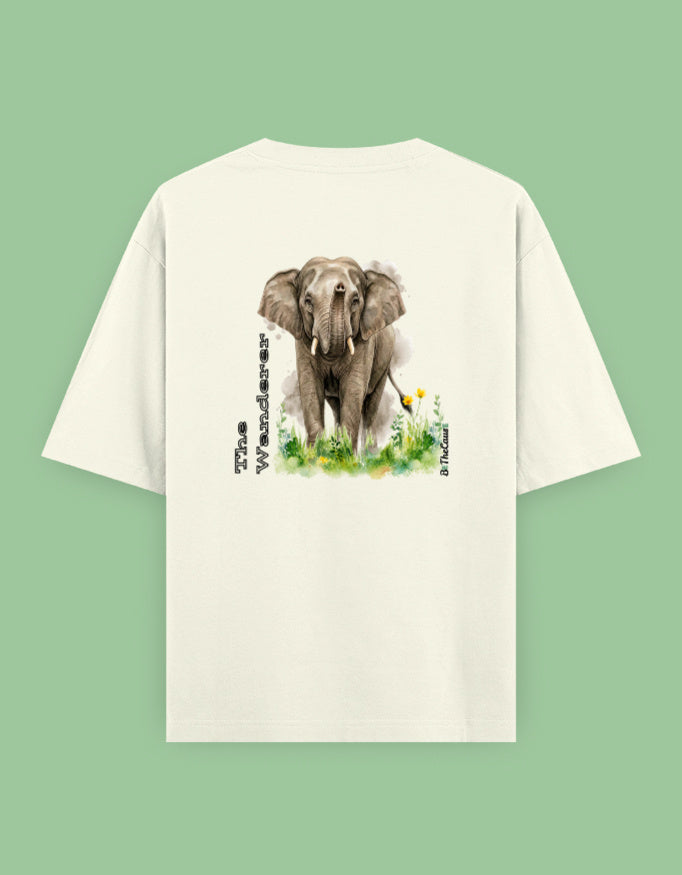 Back view of The Wanderer - Unisex Oversized Classic T-Shirt