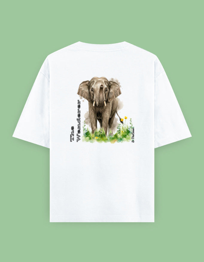 Back view of The Wanderer - Unisex Oversized Classic T-Shirt