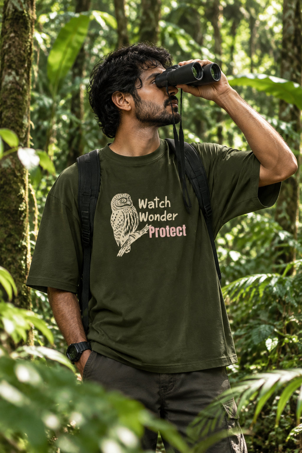 Watch Wonder Protect - Unisex Oversized Classic T-Shirt (Dark)