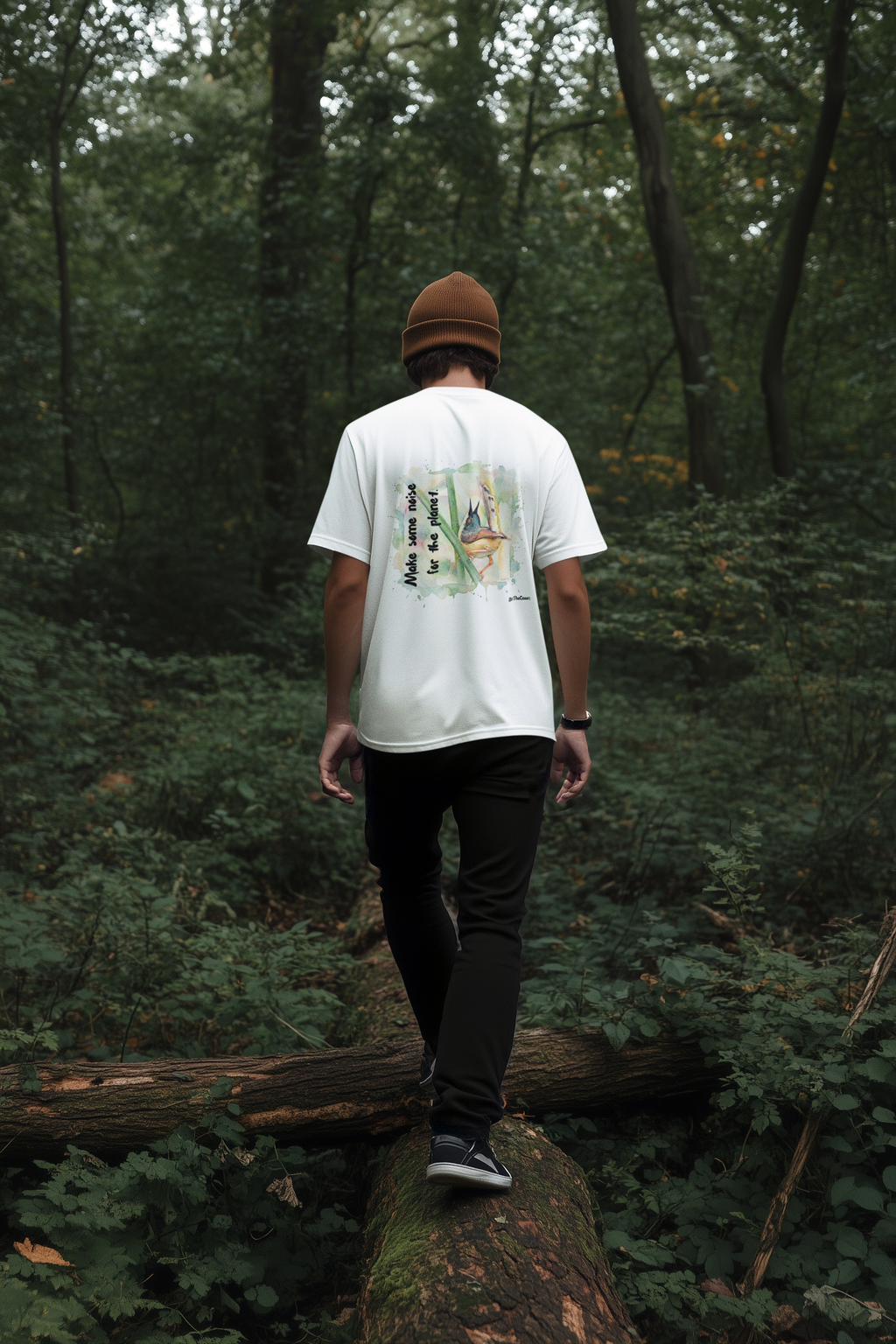 Ashy Prinia "Make Some Noise" - Mens Classic Crew T-Shirt (light)