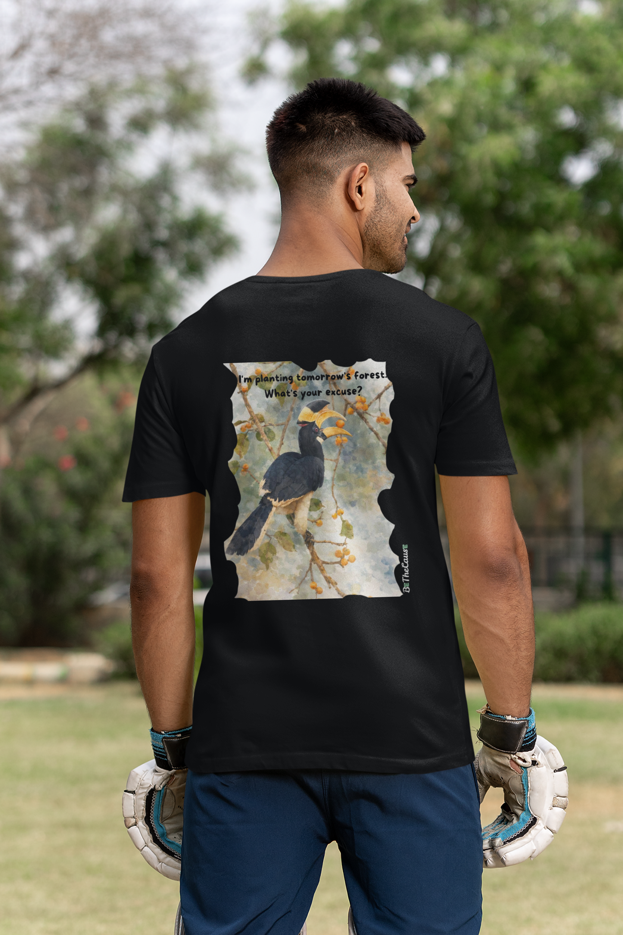 Malabar Pied Hornbill - Mens Classic Crew T-Shirt
