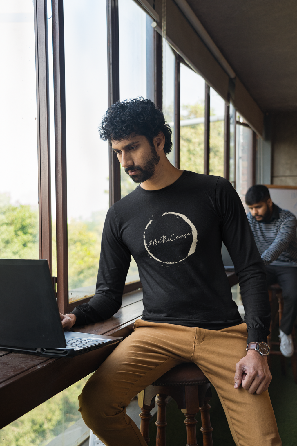 BeTheCause - Mens Full Sleeve T-Shirt (Dark)