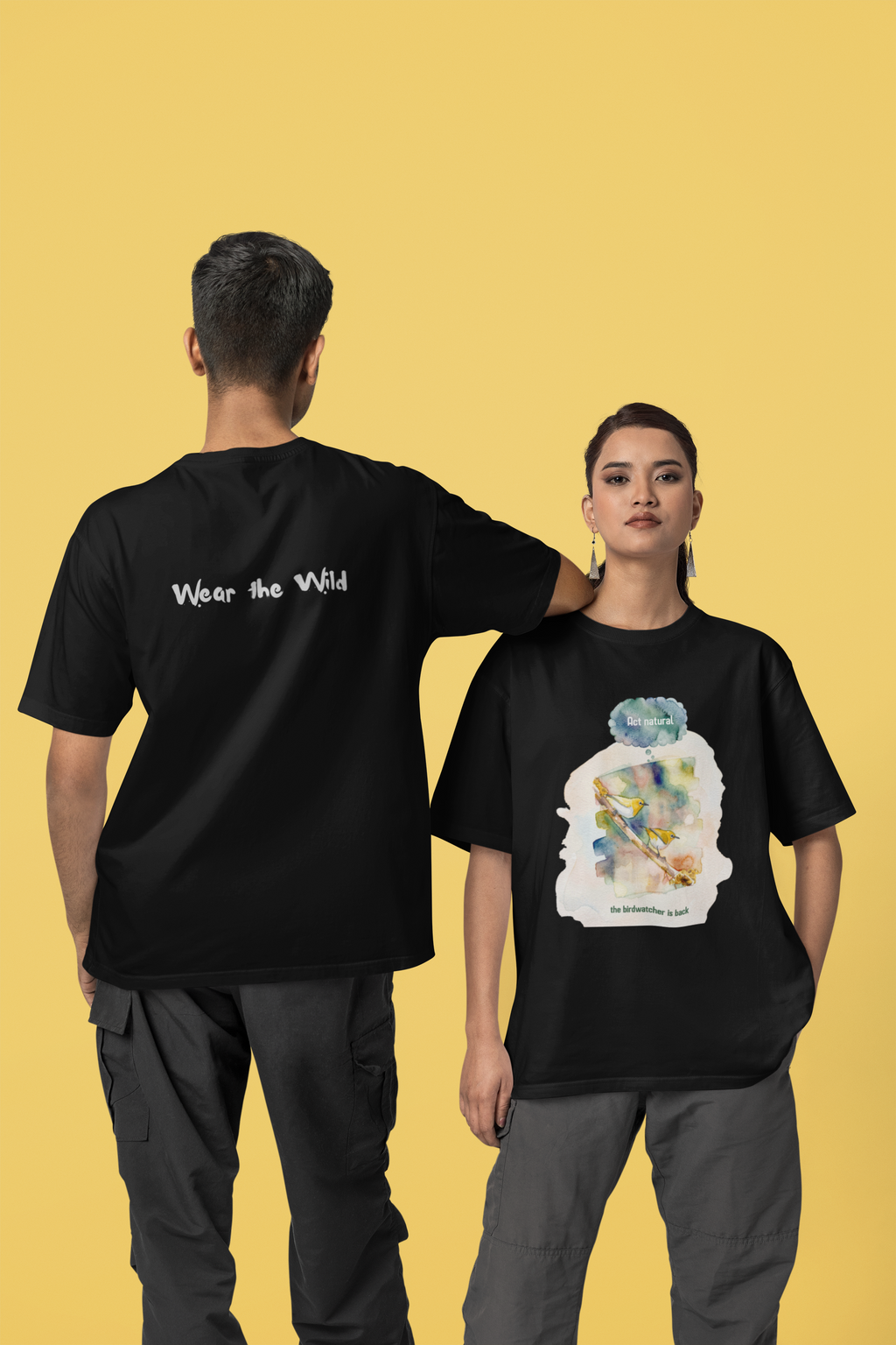The White-Eye "Act Natural" - Unisex Oversized Standard T-Shirt